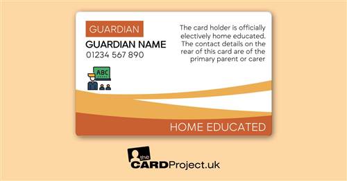 Home Educated ID Card Orange (REAR)